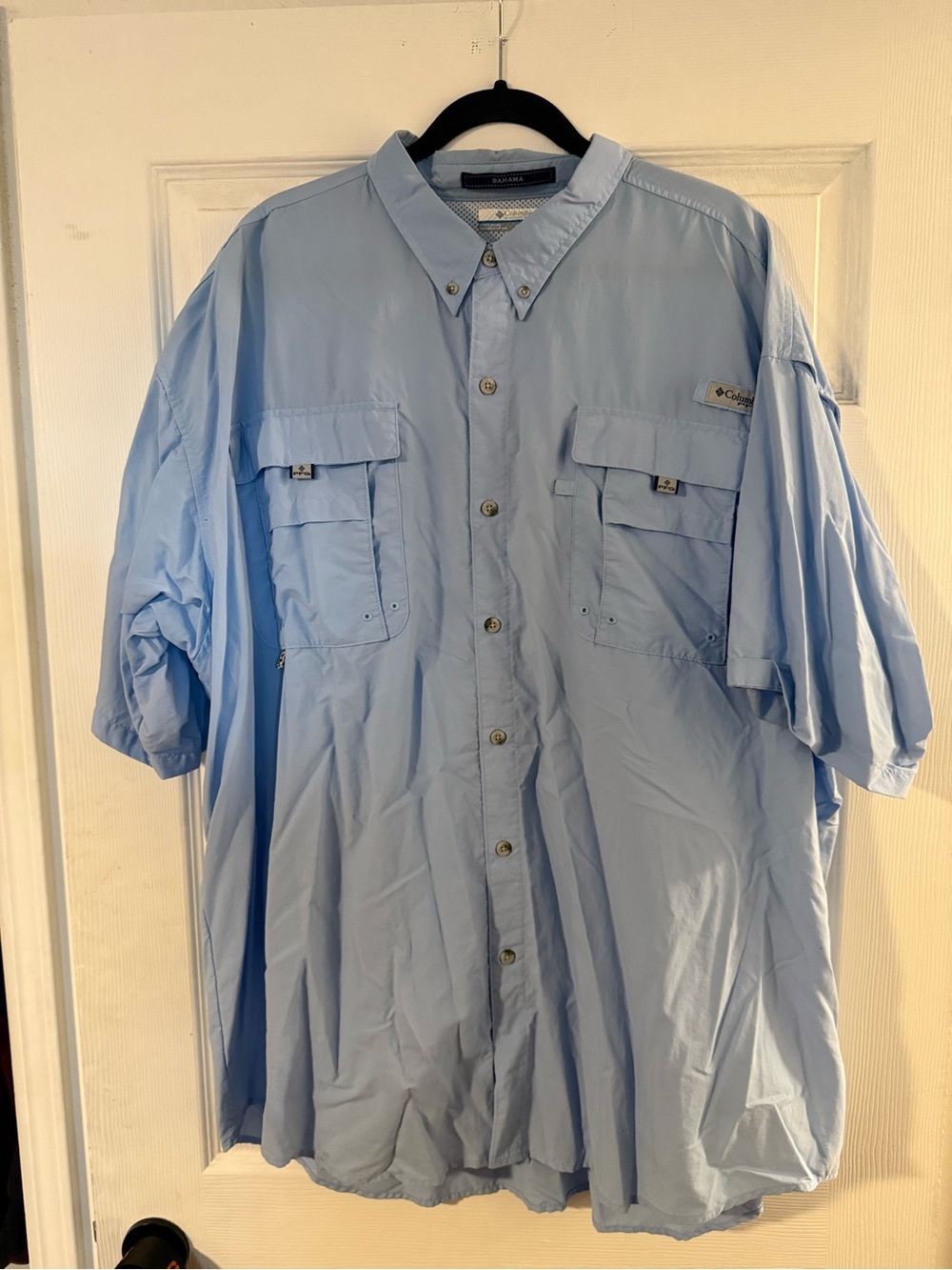 Columbia Light Blue Bahama Short Sleeve Button-Down Shirt